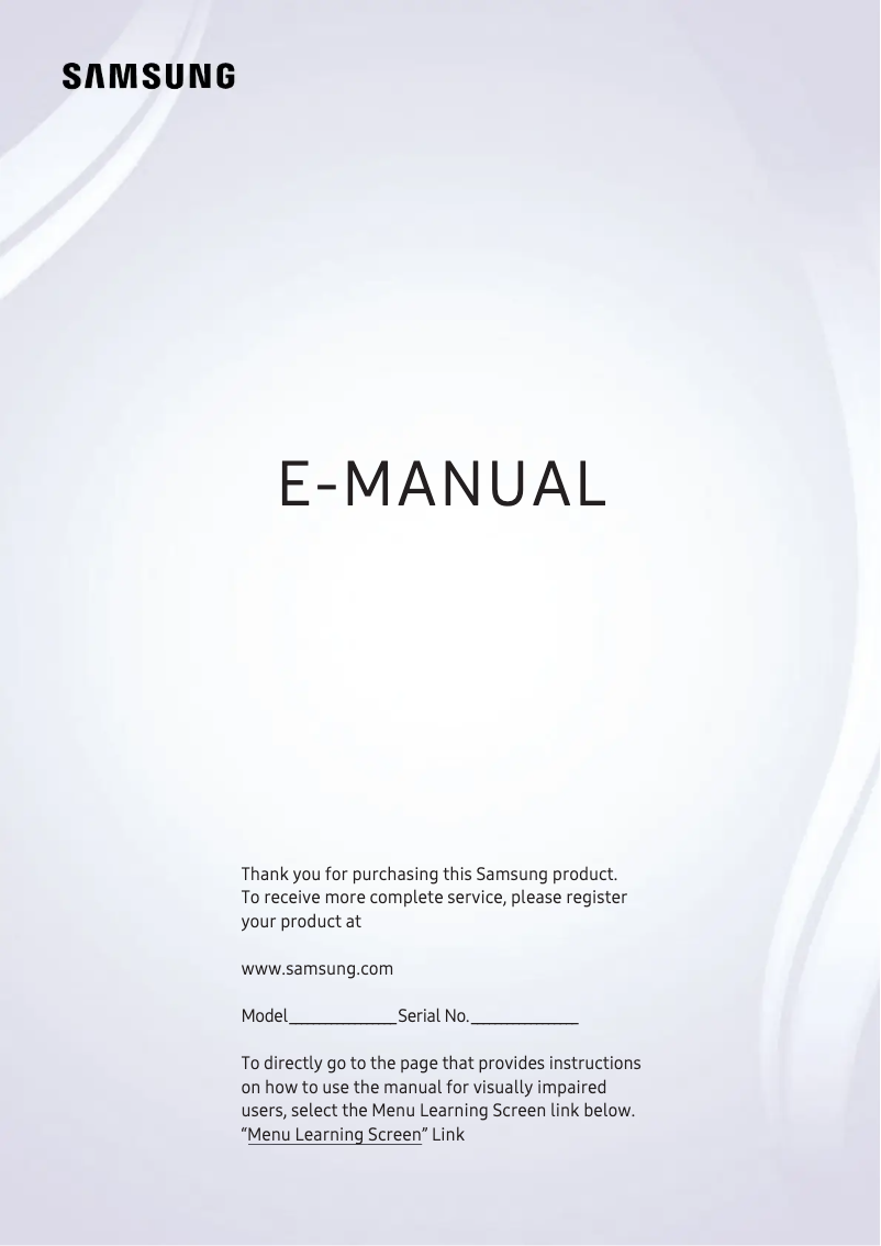 Image de la première page du manuel de l'appareil UE43RU7449UXZG