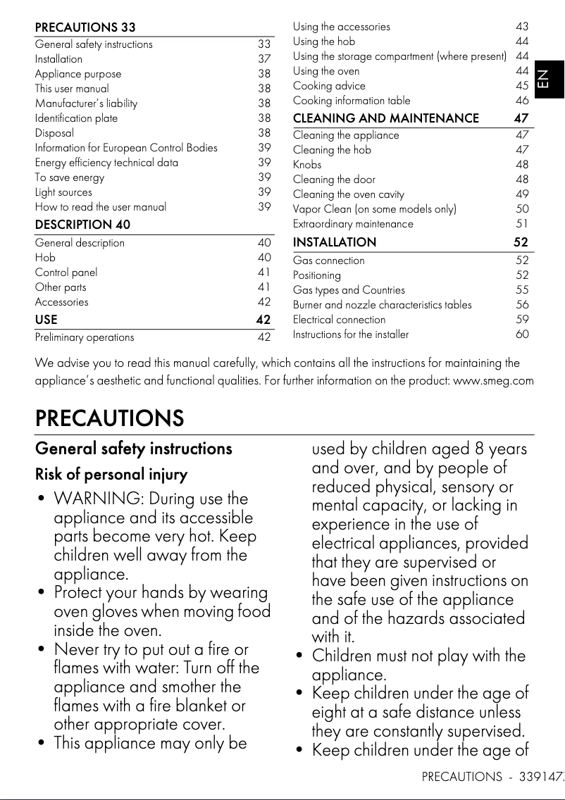 Image de la première page du manuel de l'appareil CX60GMX