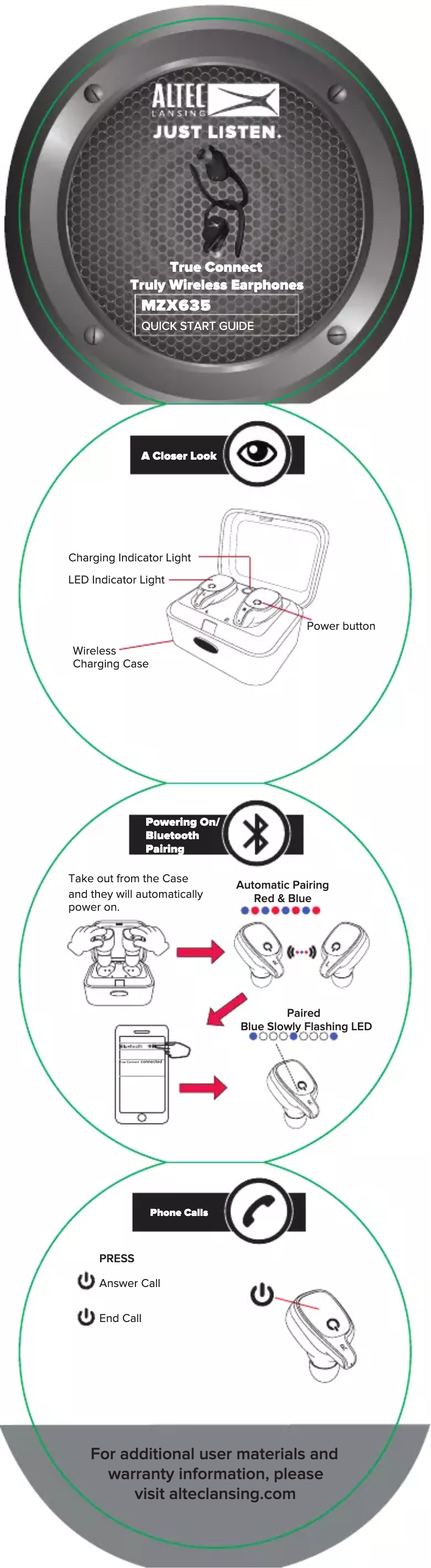 Página 1 del manual Manual de usuario Altec Lansing True Connect MZX635