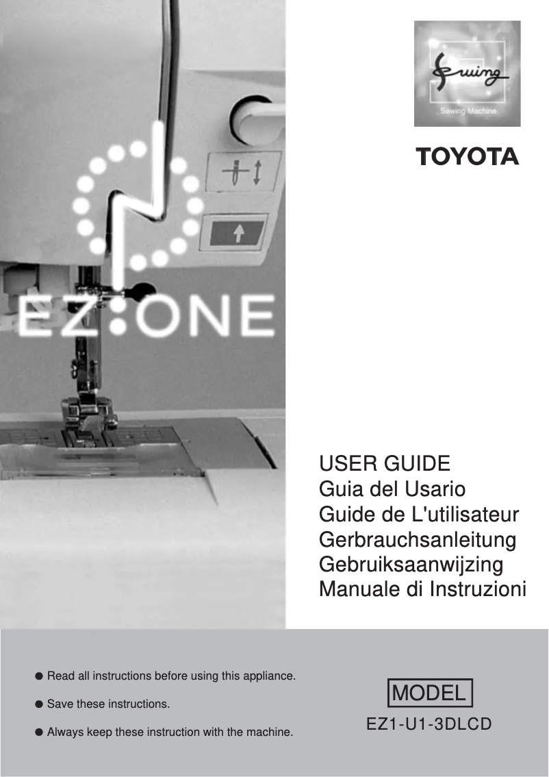 Page 1 de la notice Manuel utilisateur Toyota EZ1-U1