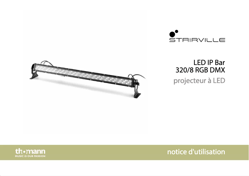 Page 1 de la notice Manuel utilisateur Stairville LED IP Bar 320/8 RGB DMX