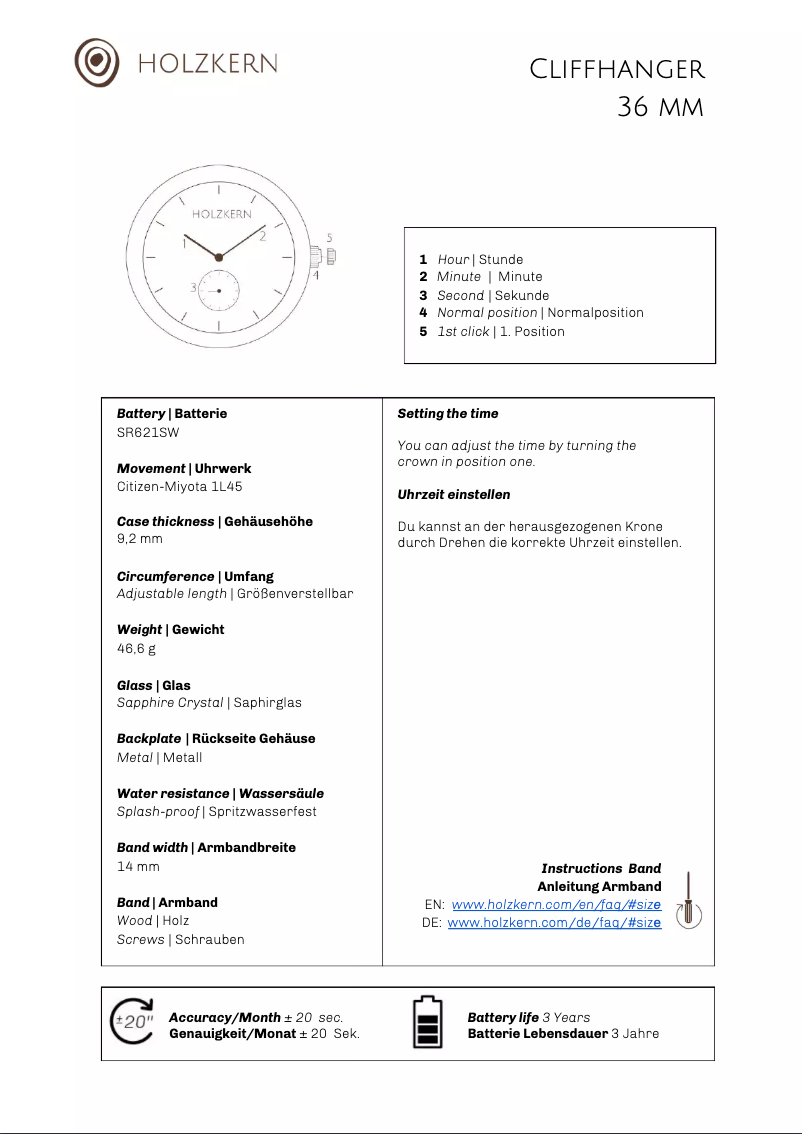 Image de la première page du manuel de l'appareil Ronda