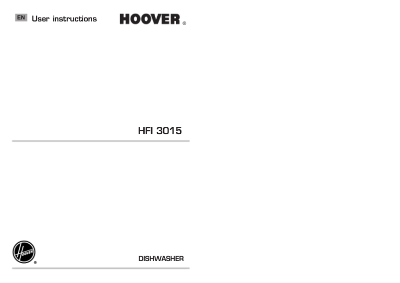 Page 1 de la notice Manuel utilisateur Hoover HFI 3015 - 80
