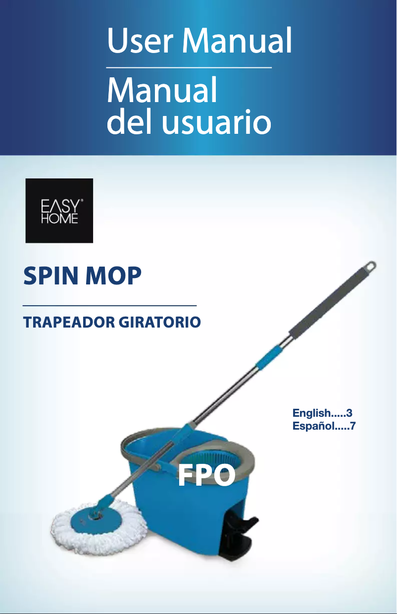 Page n°1 - Manuel utilisateur Easy Home Spin Mop
