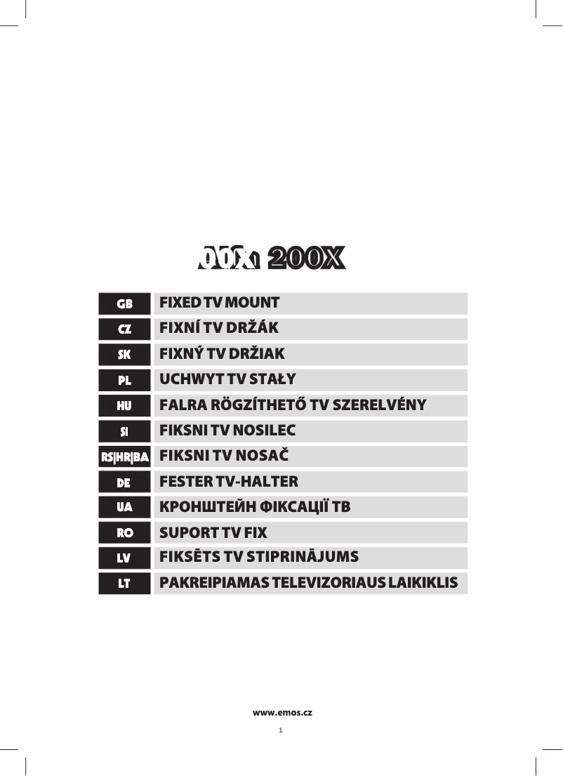 Page 1 de la notice Manuel utilisateur Emos KT1123