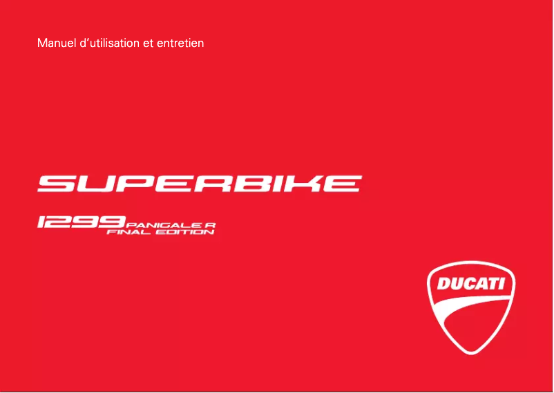Image de la première page du manuel de l'appareil 1299 Panigale R Final Edition (2018)
