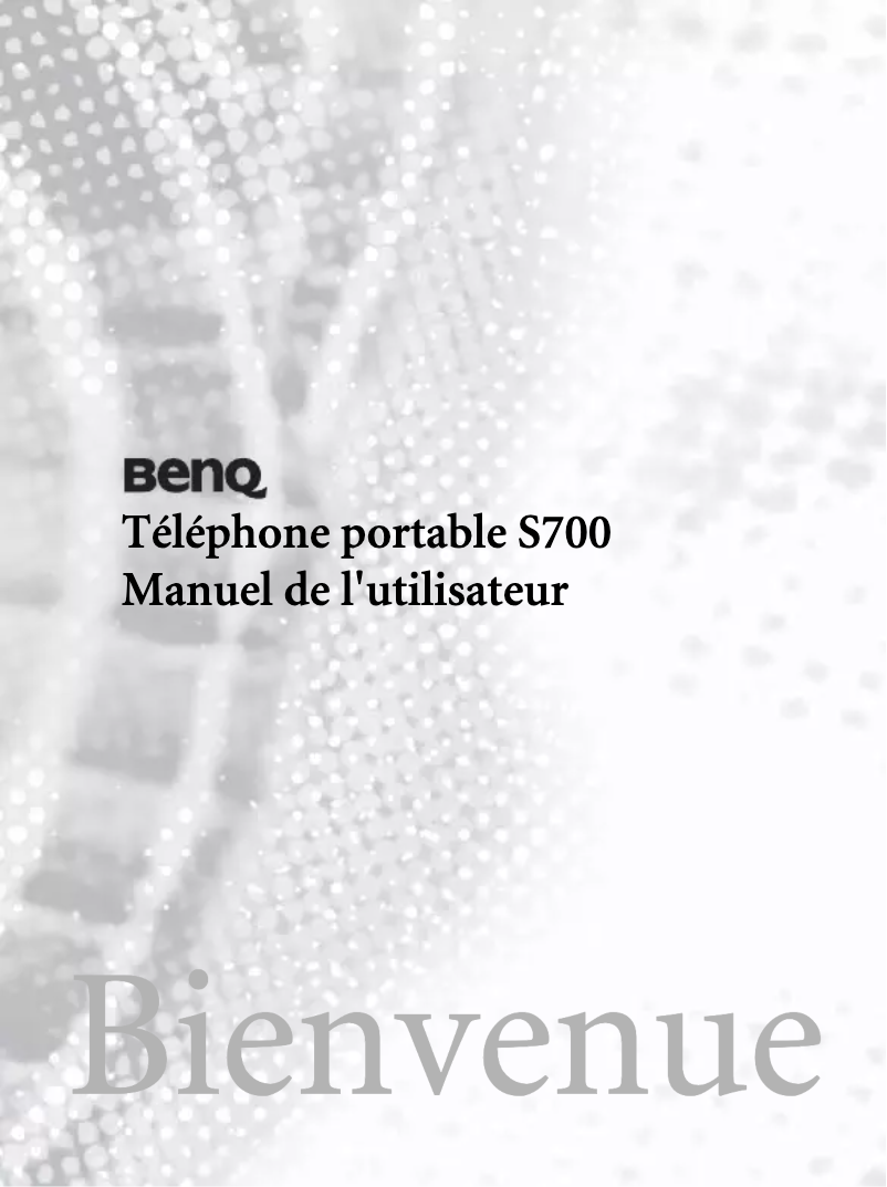 Page 1 de la notice Manuel utilisateur BenQ S700