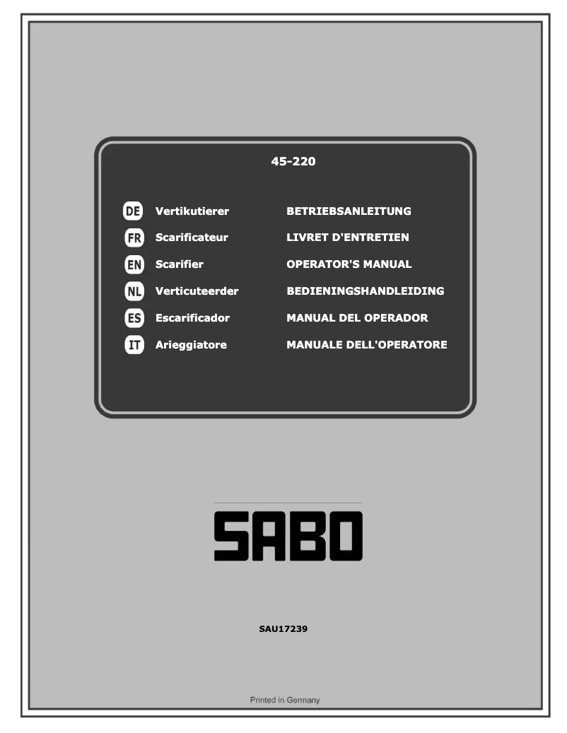 Página 1 del manual Manual de usuario SABO 45-220