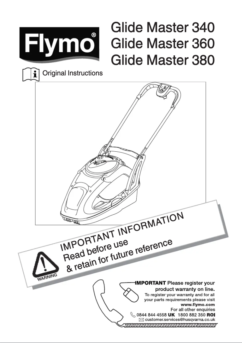 Image de la première page du manuel de l'appareil Glide Master 340