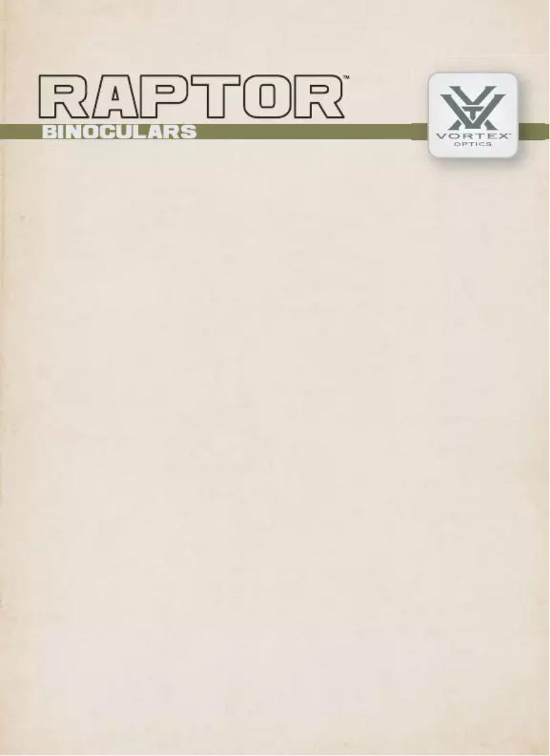 Image de la première page du manuel de l'appareil Raptor 8.5x32