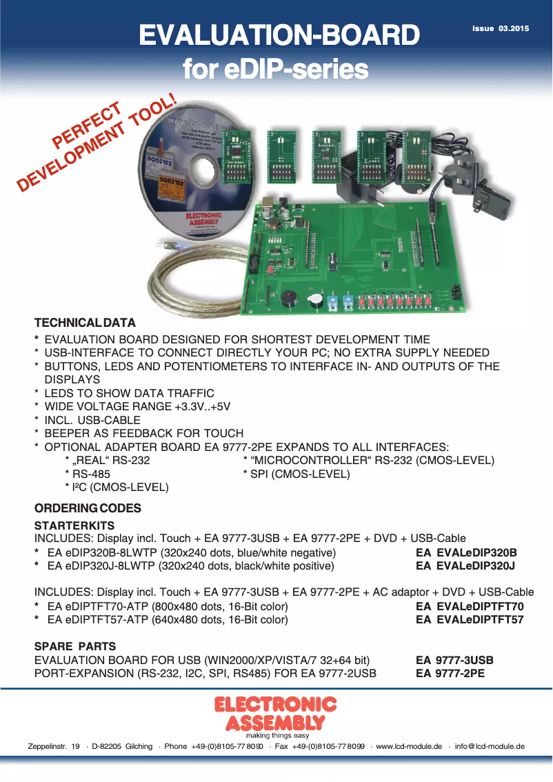 Page n°1 - Manuel utilisateur Electronic Assembly DIPTFT57