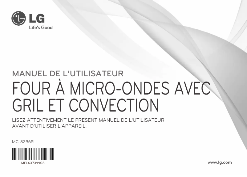 Page 1 de la notice Manuel utilisateur LG MC-8296SL
