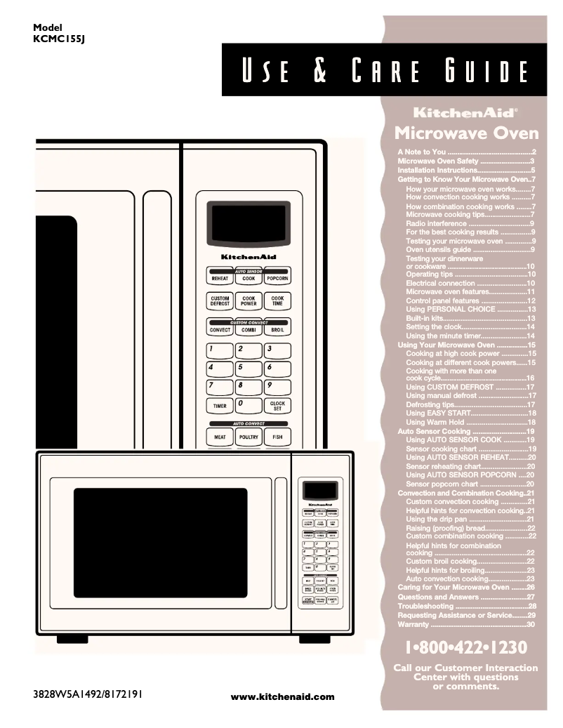 Page n°1 - Manuel utilisateur KitchenAid KCMC155JWH0