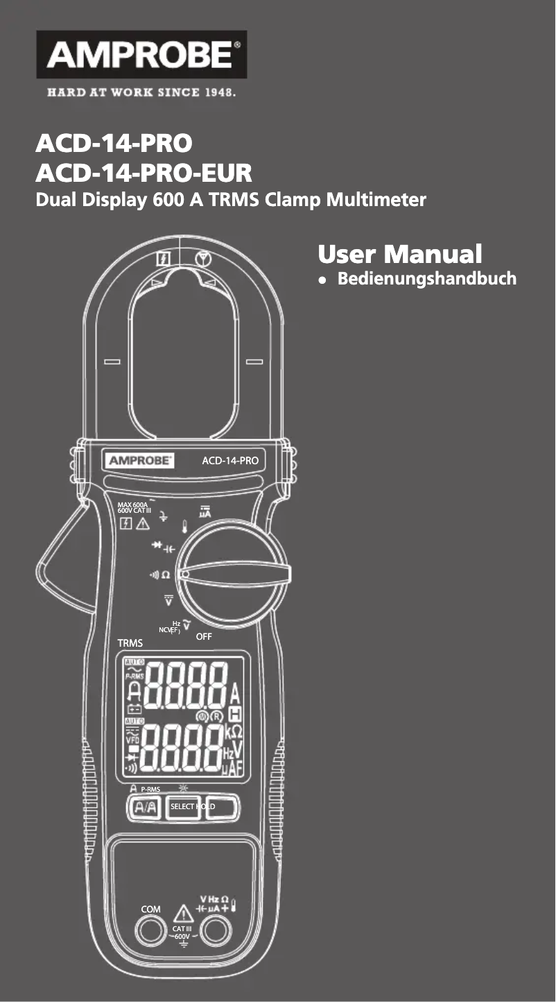 Página 1 del manual Manual de usuario Amprobe ACD-14-PRO