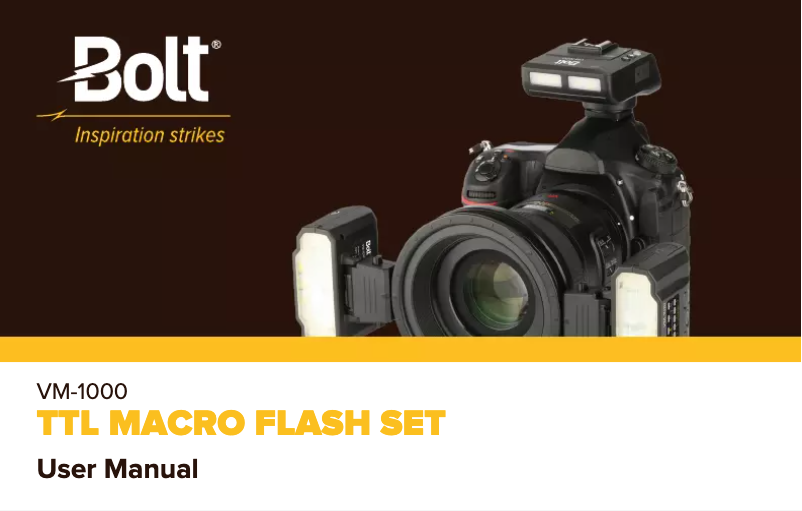 Page 1 de la notice Manuel utilisateur Bolt VM-1000