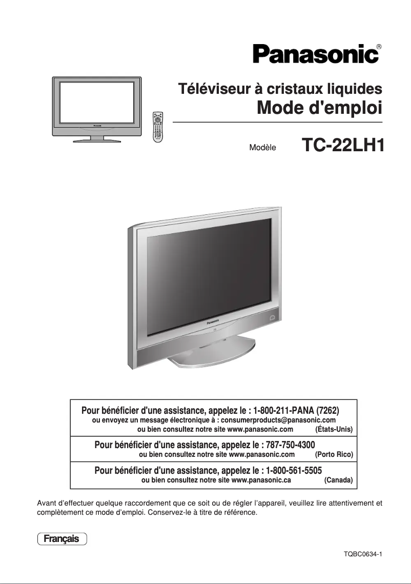 Página 1 del manual Manual de usuario Panasonic TC-22LH1