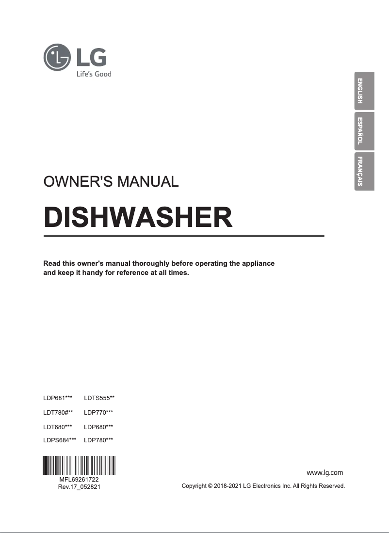 Page 1 de la notice Manuel utilisateur LG LDTS5552D