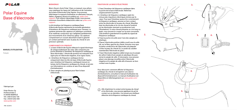 Page n°1 - Manuel utilisateur Polar Equine