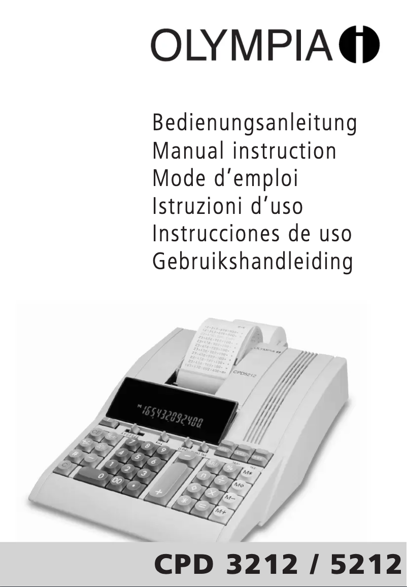 Page 1 de la notice Manuel utilisateur Olympia CPD 5212