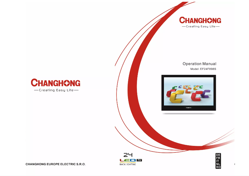 Page n°1 - Manuel utilisateur Changhong EF24F898S