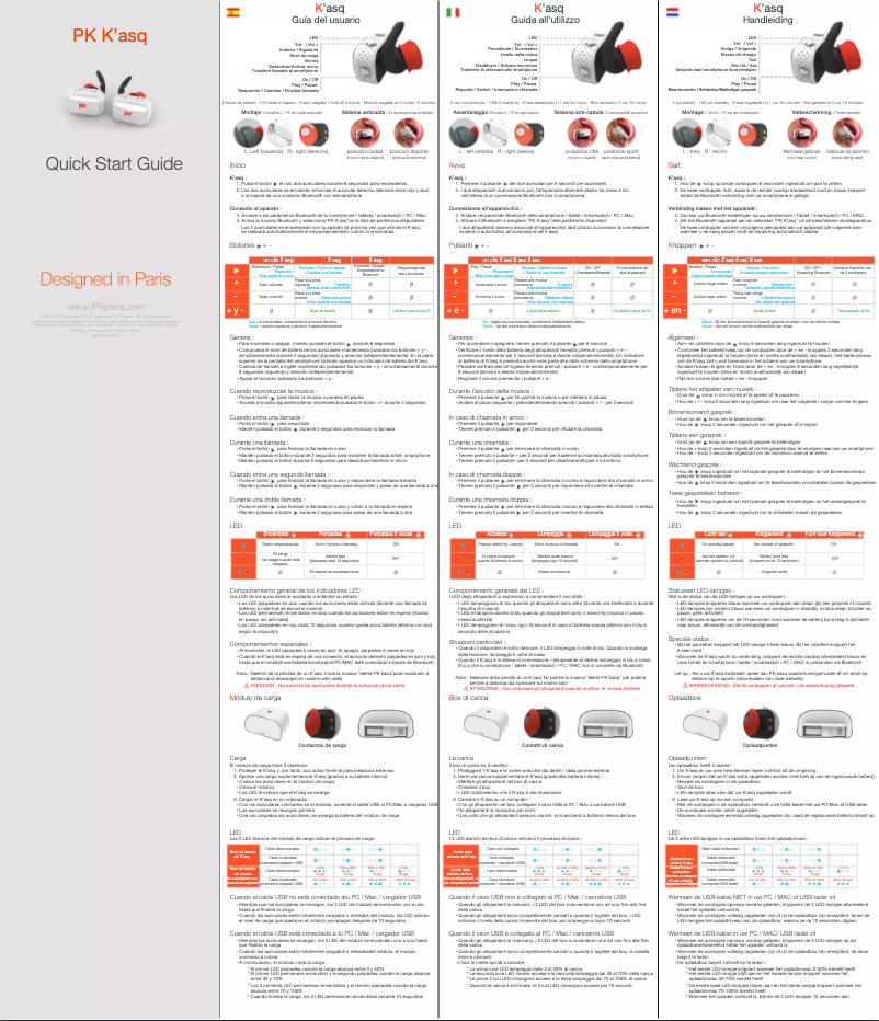 Page n°1 - Manuel utilisateur PK paris K'asq City