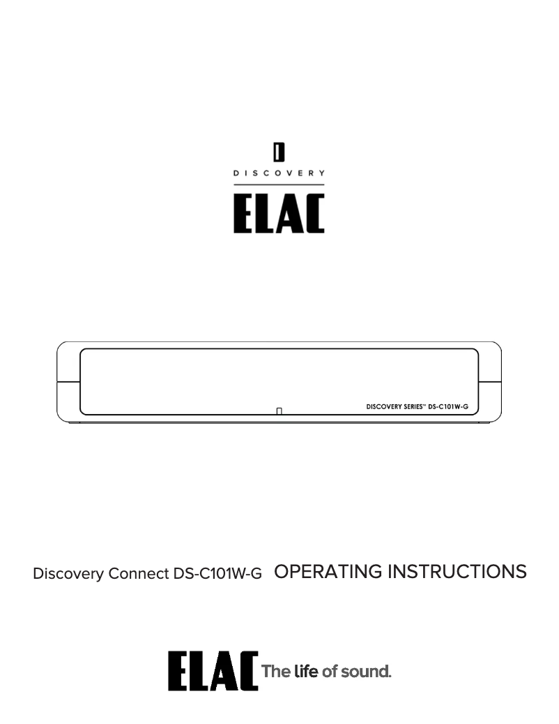 Page 1 de la notice Mode d'emploi ELAC Discovery Connect DS-C101W-G