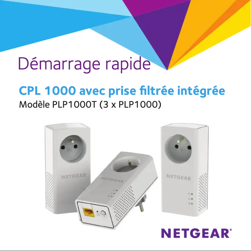 Page 1 de la notice Guide d'installation Netgear PLP1000T