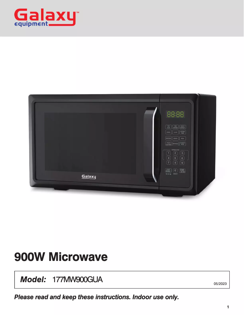 Page n°1 - Manuel utilisateur GALAXY MW900GUA