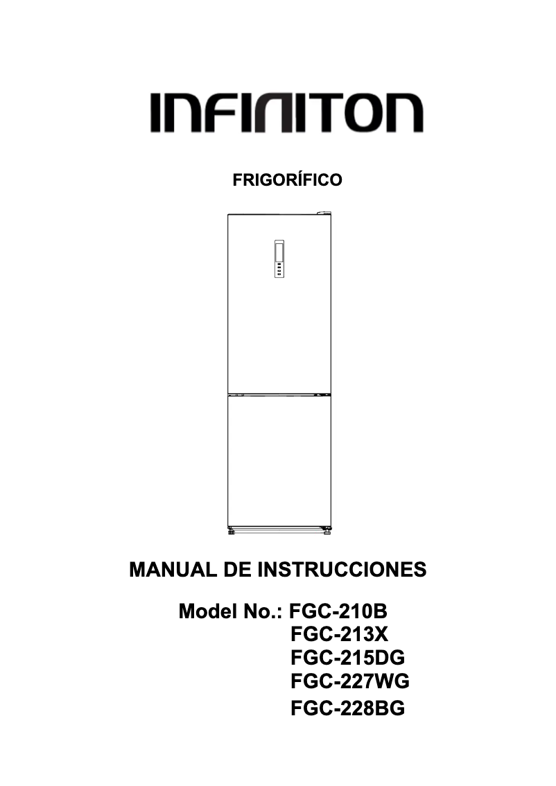 Page 1 de la notice Manuel utilisateur Infiniton FGC-228BG