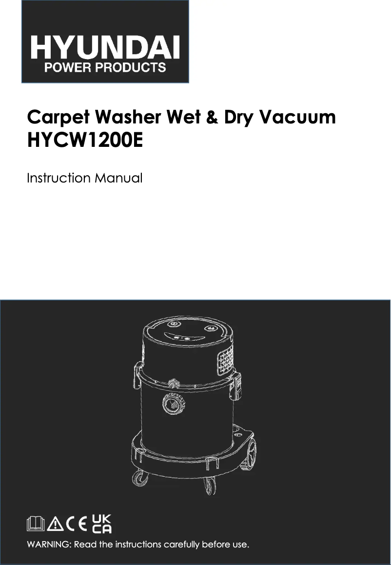 Image de la première page du manuel de l'appareil HYCW1200E