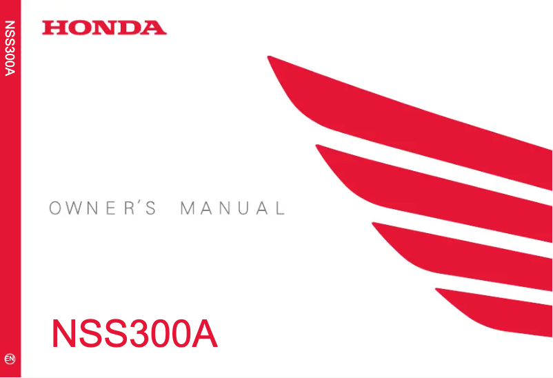 Page 1 de la notice Manuel utilisateur Honda Forza 250 (2020)