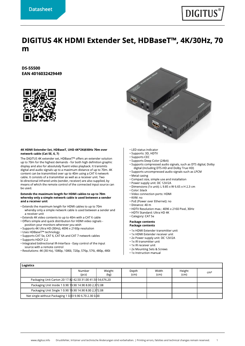 Image de la première page du manuel de l'appareil DS-55500