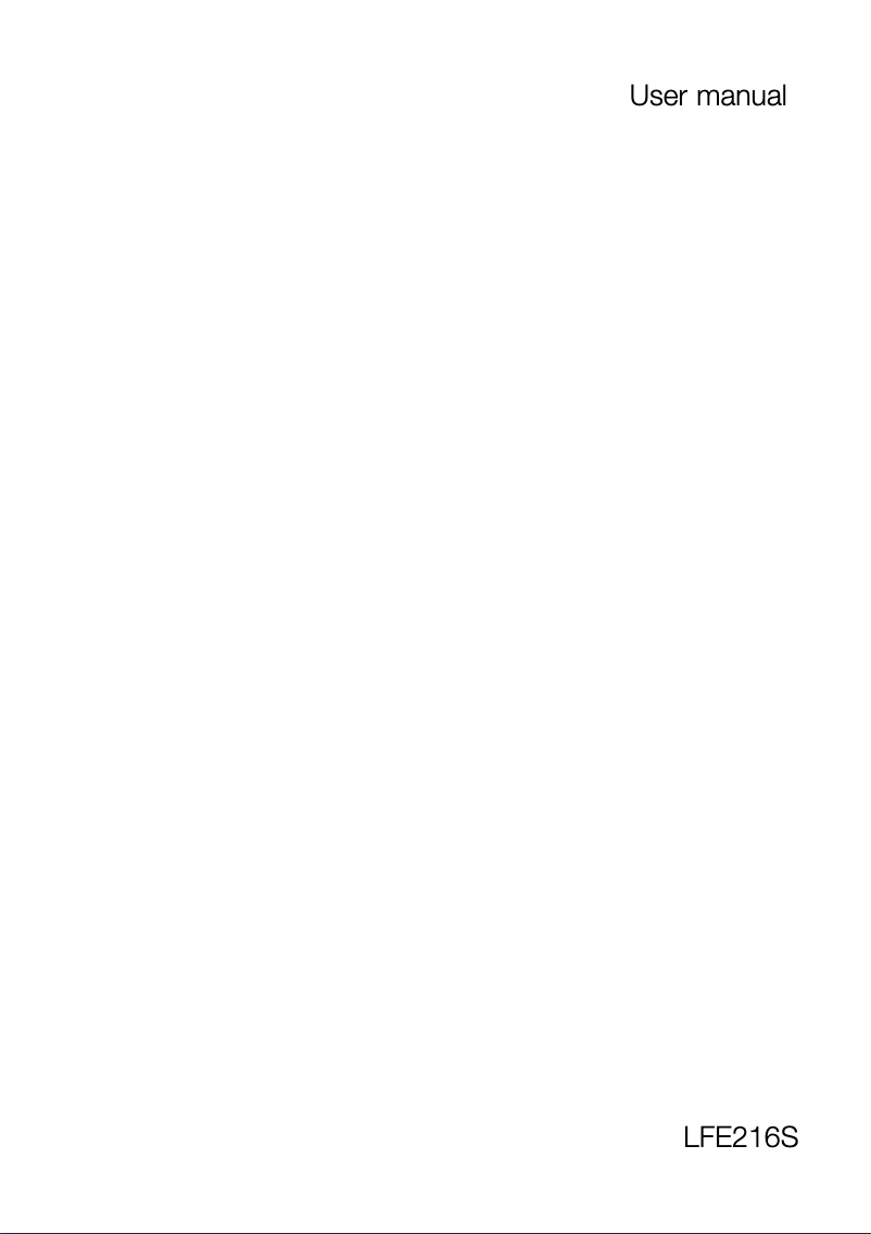 Page 1 de la notice Manuel utilisateur Electrolux LFE216S