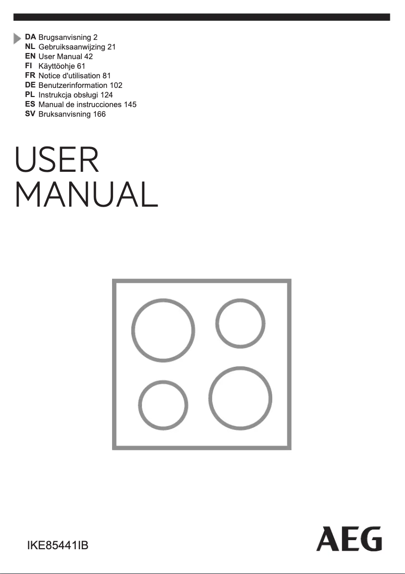 Page 1 de la notice Manuel utilisateur AEG IKE85441IB