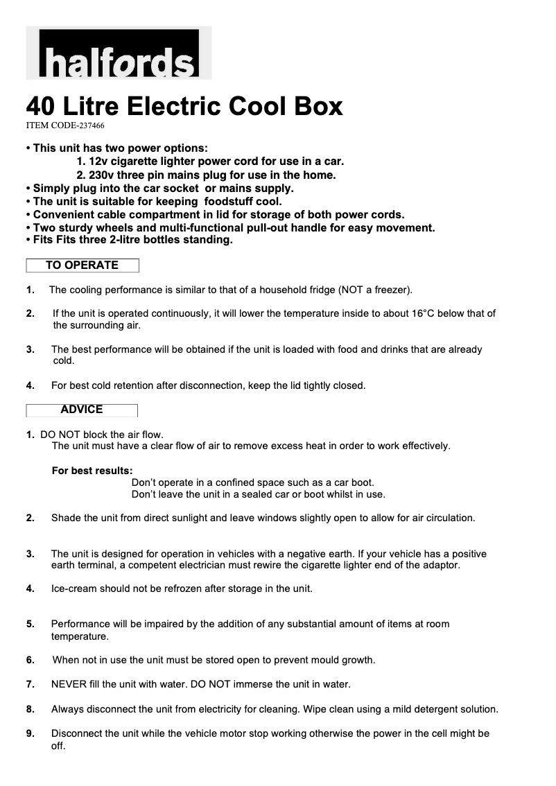 Imagen de la primera página del manual del dispositivo 237466