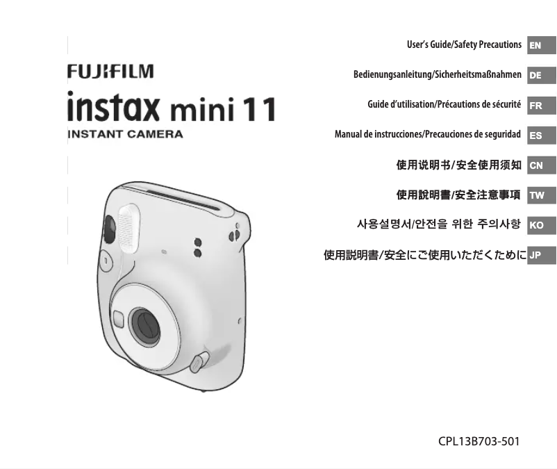 Page n°1 - Guide d'installation Fujifilm Instax Mini 11