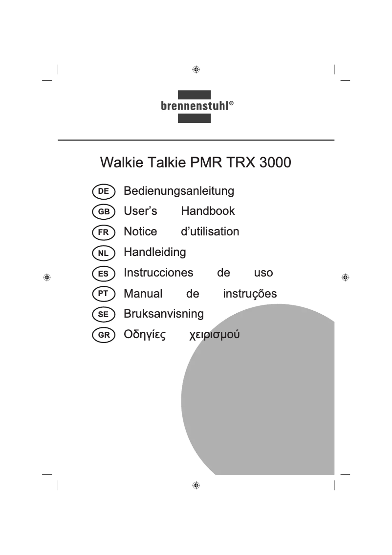 Page 1 de la notice Manuel utilisateur Brennenstuhl TRX 3000