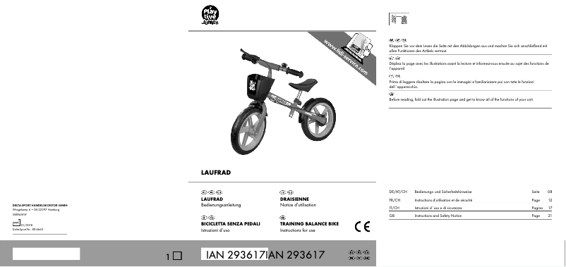 Page 1 de la notice Manuel utilisateur Playtive IAN 293617