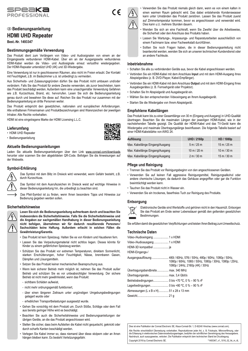 Page n°1 - Manuel utilisateur Speaka SP-5973388