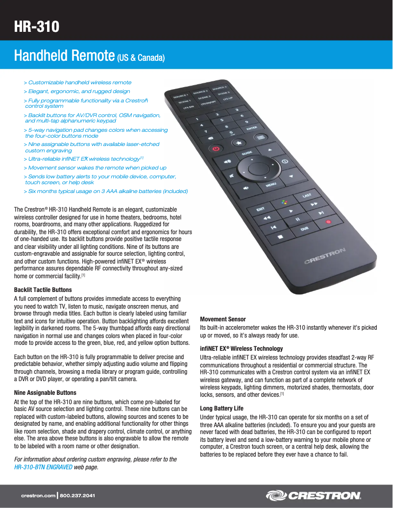 Image de la première page du manuel de l'appareil HR-310-I
