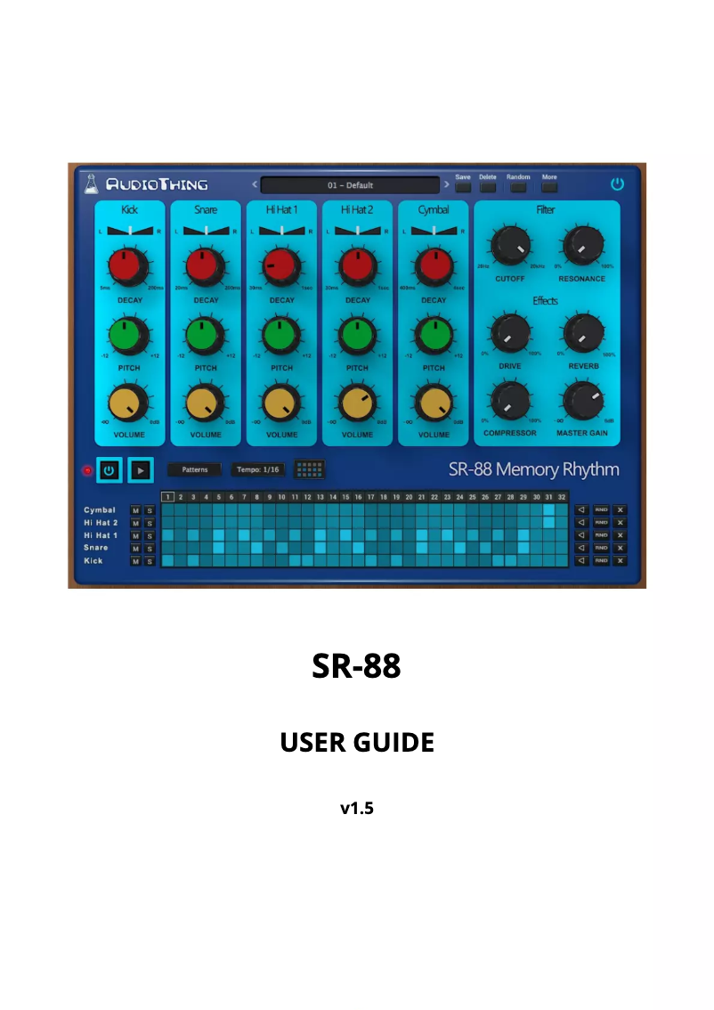 Page 1 de la notice Manuel utilisateur AudioThing SR-88