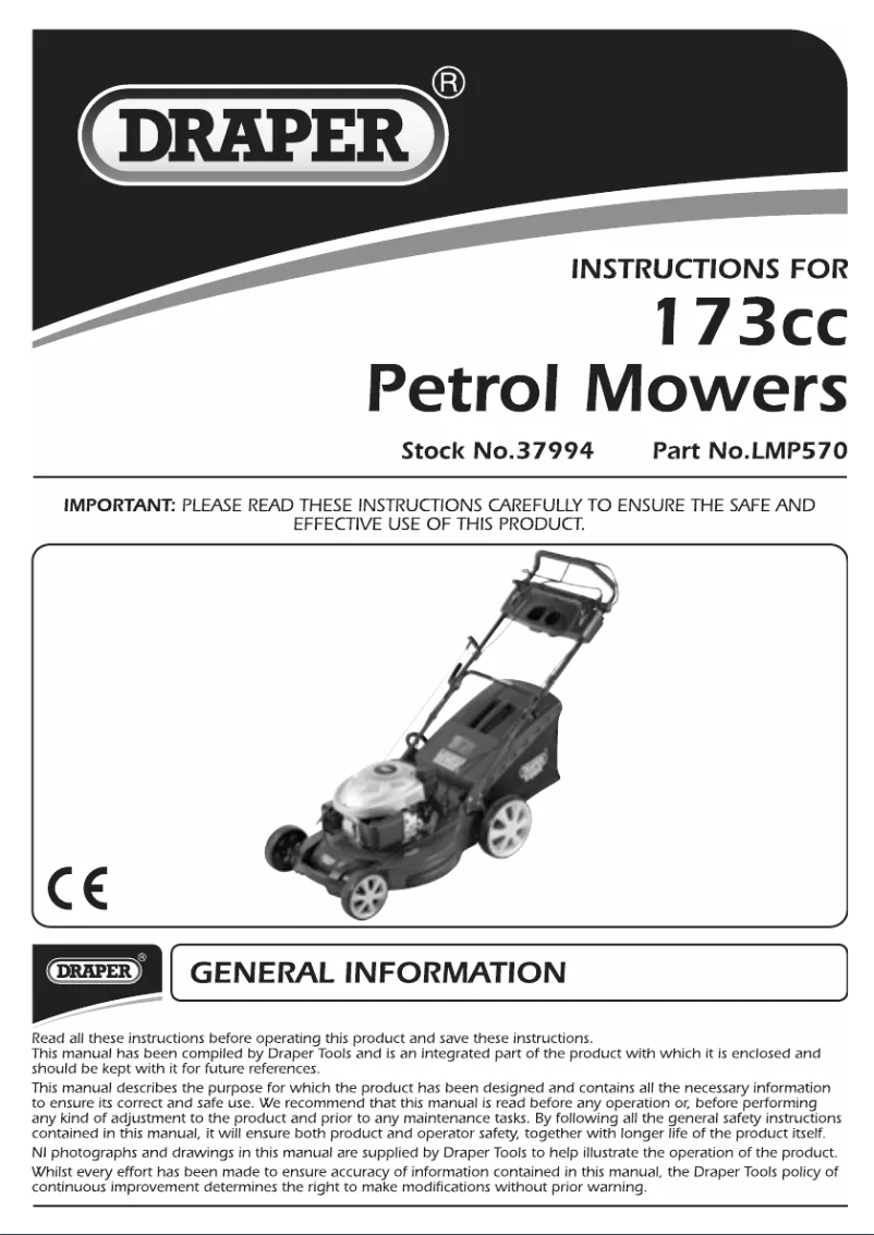 Page n°1 - Manuel utilisateur Draper LMP570