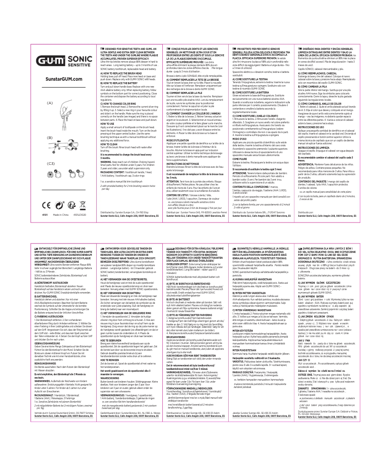 Page n°1 - Manuel utilisateur Sunstar Gum Sonic Sensitive