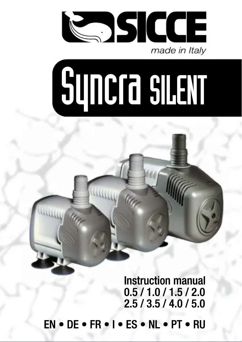 Image de la première page du manuel de l'appareil Syncra silent 4.0