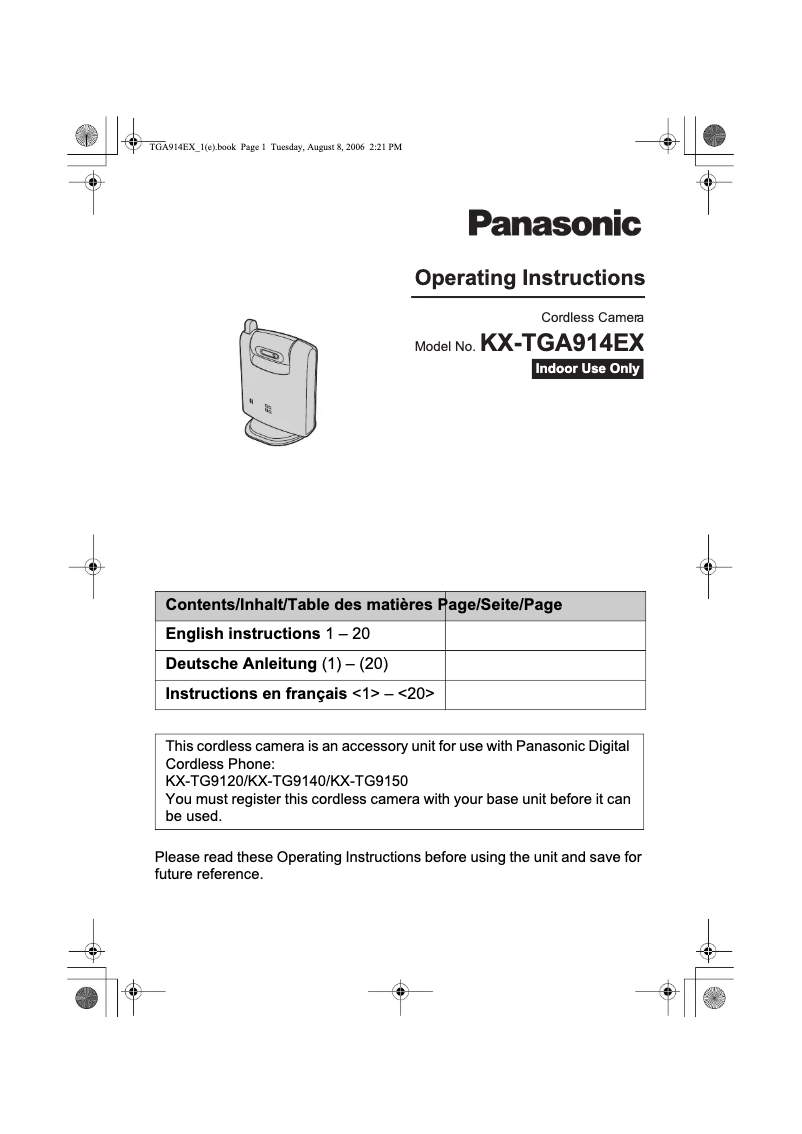 Página 1 del manual Manual de usuario Panasonic KX-TGA914EX