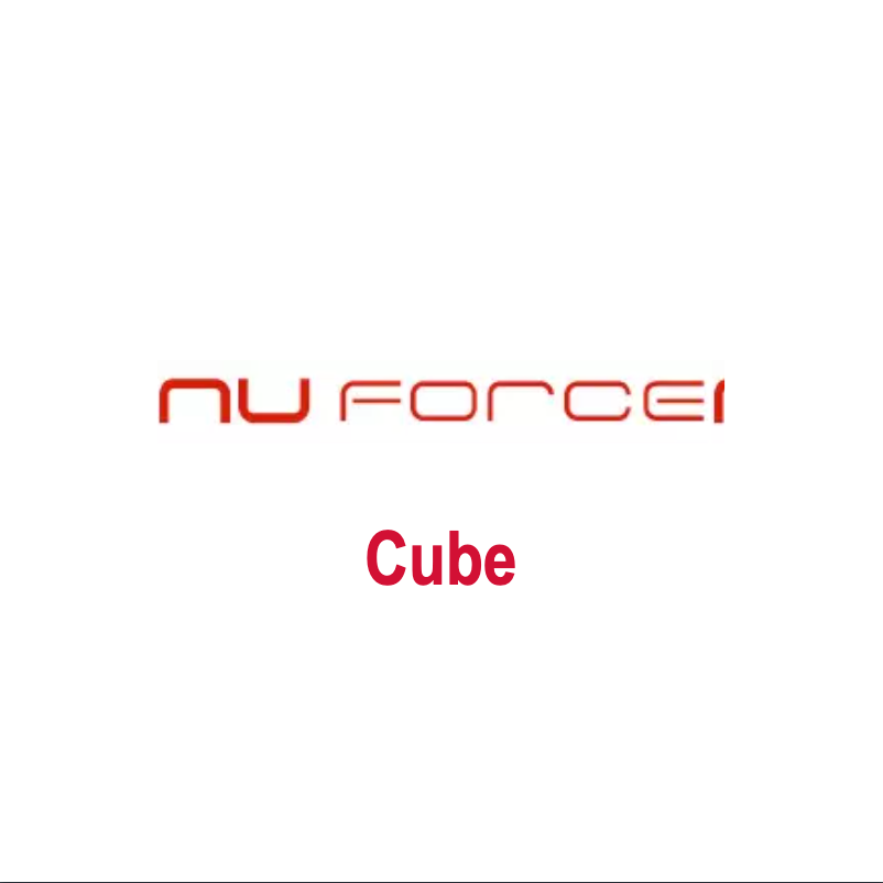 Page n°1 - Manuel utilisateur NuForce Cube