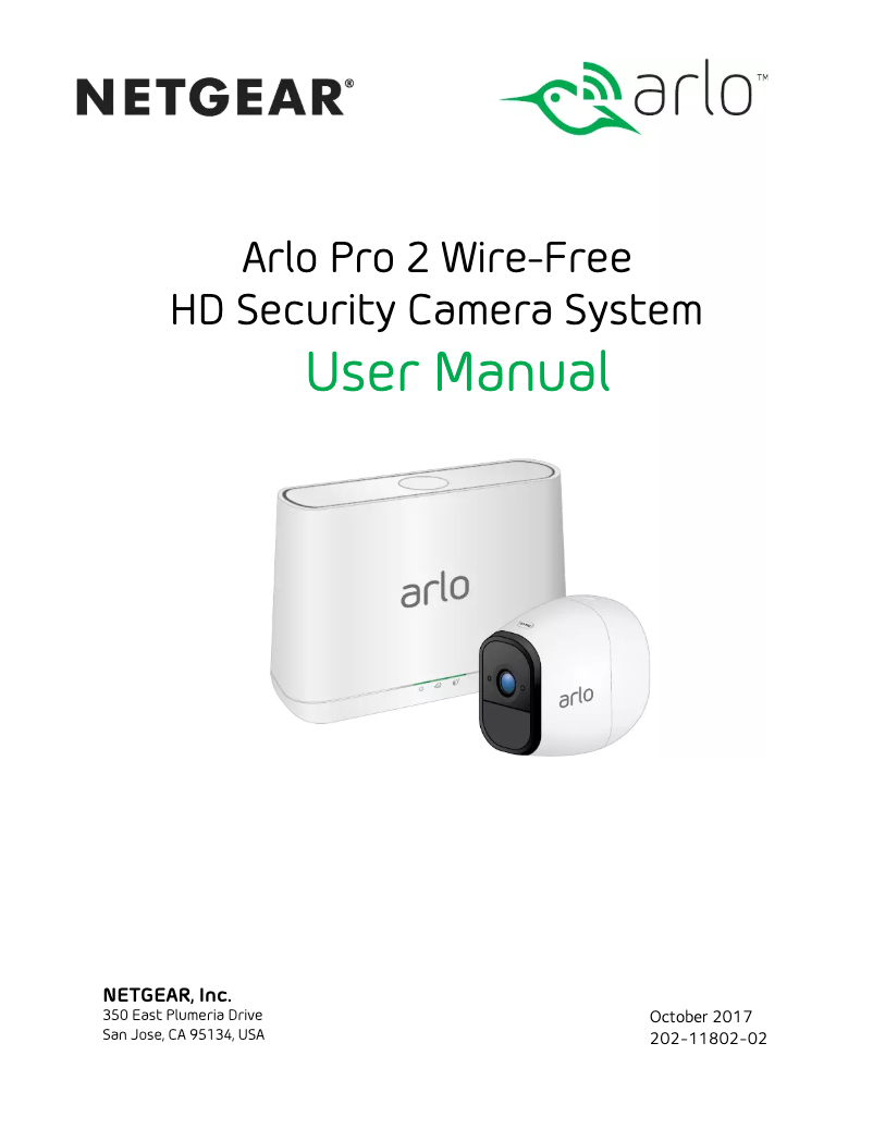 Page 1 de la notice Manuel utilisateur Arlo VMC3030