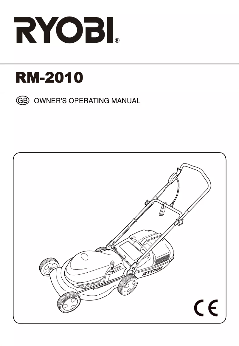 Page 1 de la notice Manuel utilisateur RYOBI RM-2010