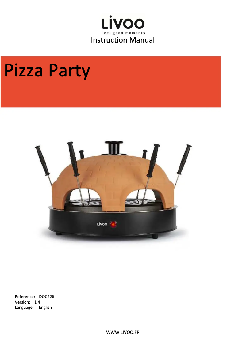 Page n°1 - Manuel utilisateur Livoo DOC226