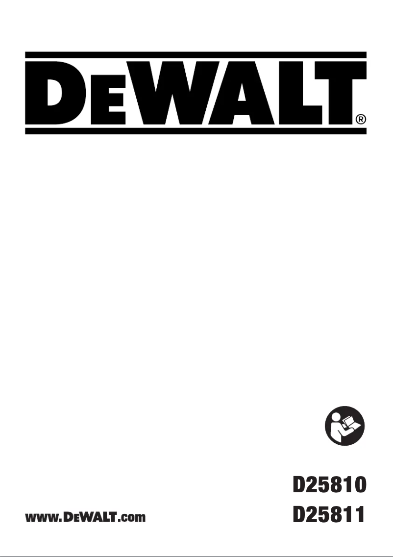 Page 1 de la notice Manuel utilisateur DeWalt D25810K
